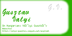 gusztav valyi business card